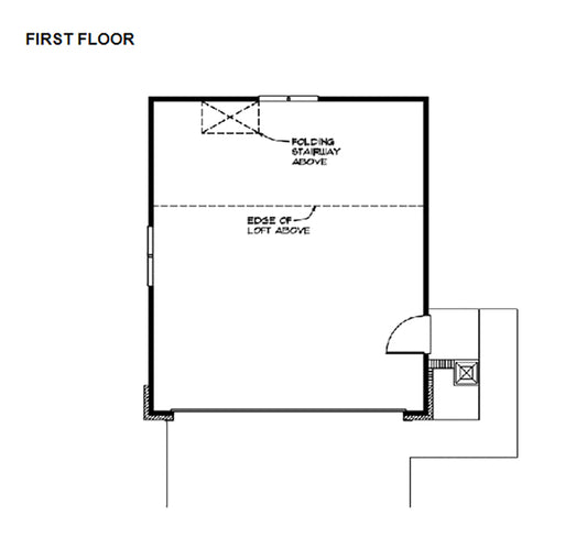 2-Car Garage With Loft, E-Plan
