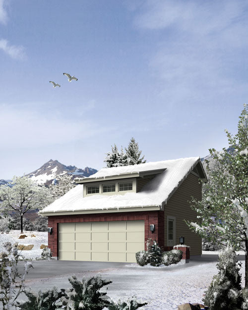 2-Car Garage With Loft, E-Plan