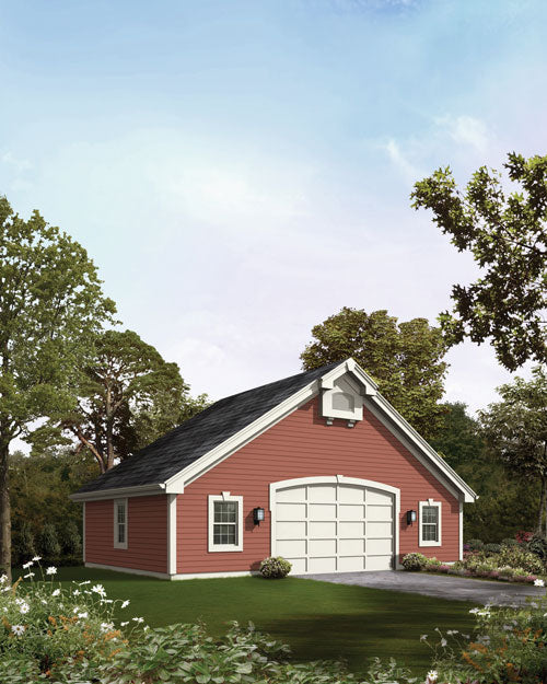 Garage With Shop, Mower Storage And More, E-Plan