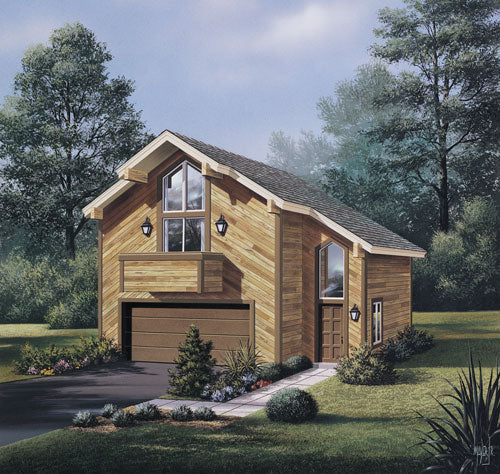 2-Car Garage Apartment With Balcony, E-Plan