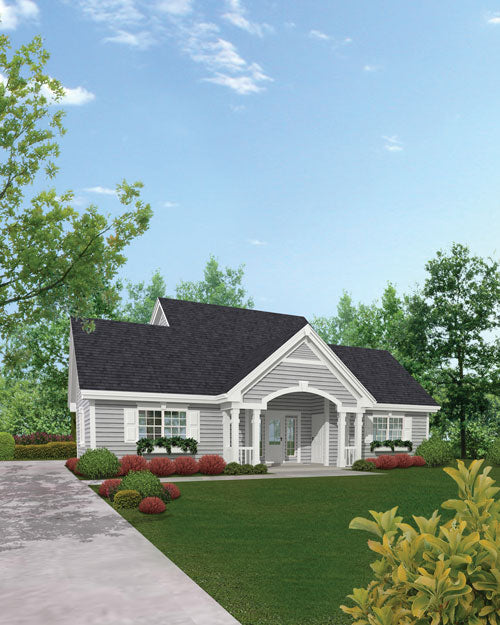 Shop Located Between 4-Car Garage With Apartment, E-Plan