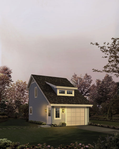 1-Car Garage With Studio Apartment, E-Plan