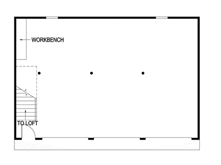 2- Or 3-Car Garage With Loft, E-Plan