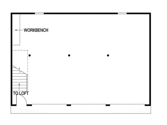 2- Or 3-Car Garage With Loft, E-Plan