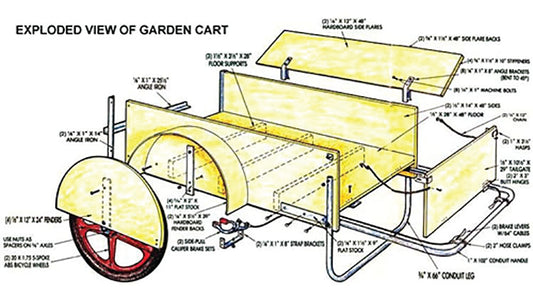 Heavy Duty Garden Cart Blueprint