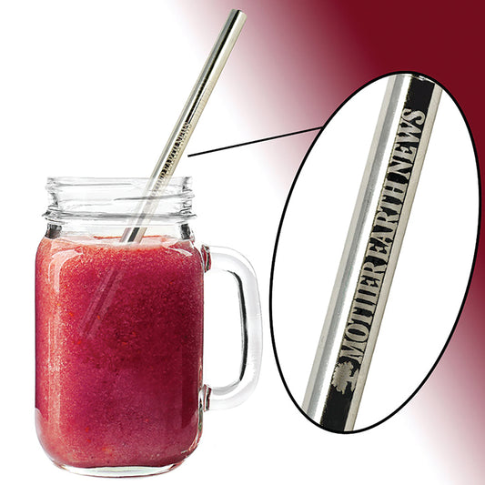 Mother Earth News Straw Combo Package - 5 Smoothie, 5 Regular, & 5 Brushes