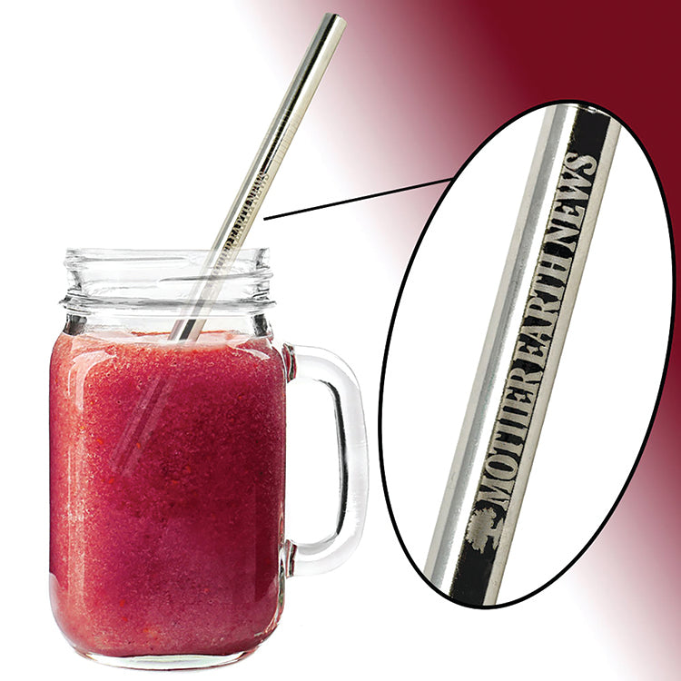 Stainless Steel Mason Jar Straw, Lid, and Brush Combo