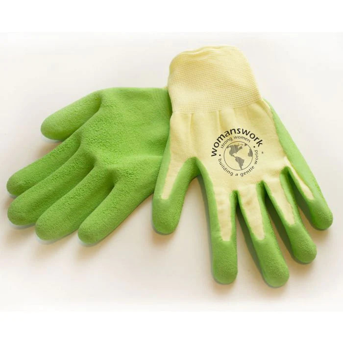 gardening gloves for mom Womanswork Latex Weeder Gloves Green