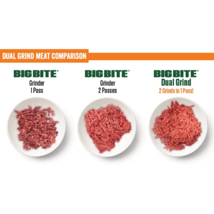 DUAL GRIND #22 BIG BITE MEAT GRINDER - 1HP