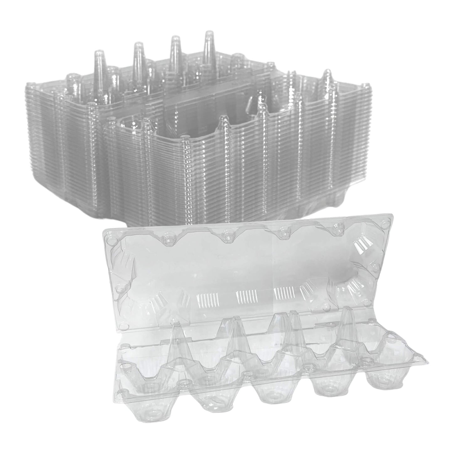 10-Egg Carton - Clear Plastic