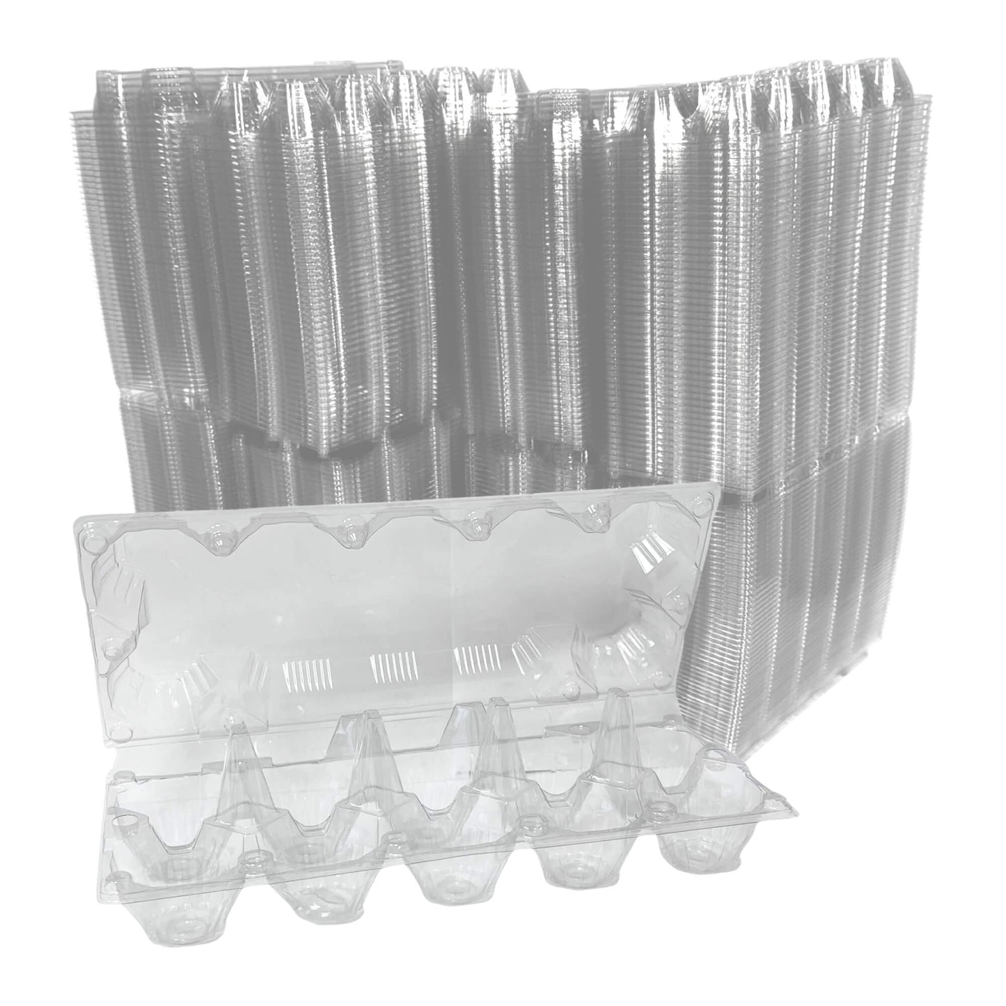 10-Egg Carton - Clear Plastic