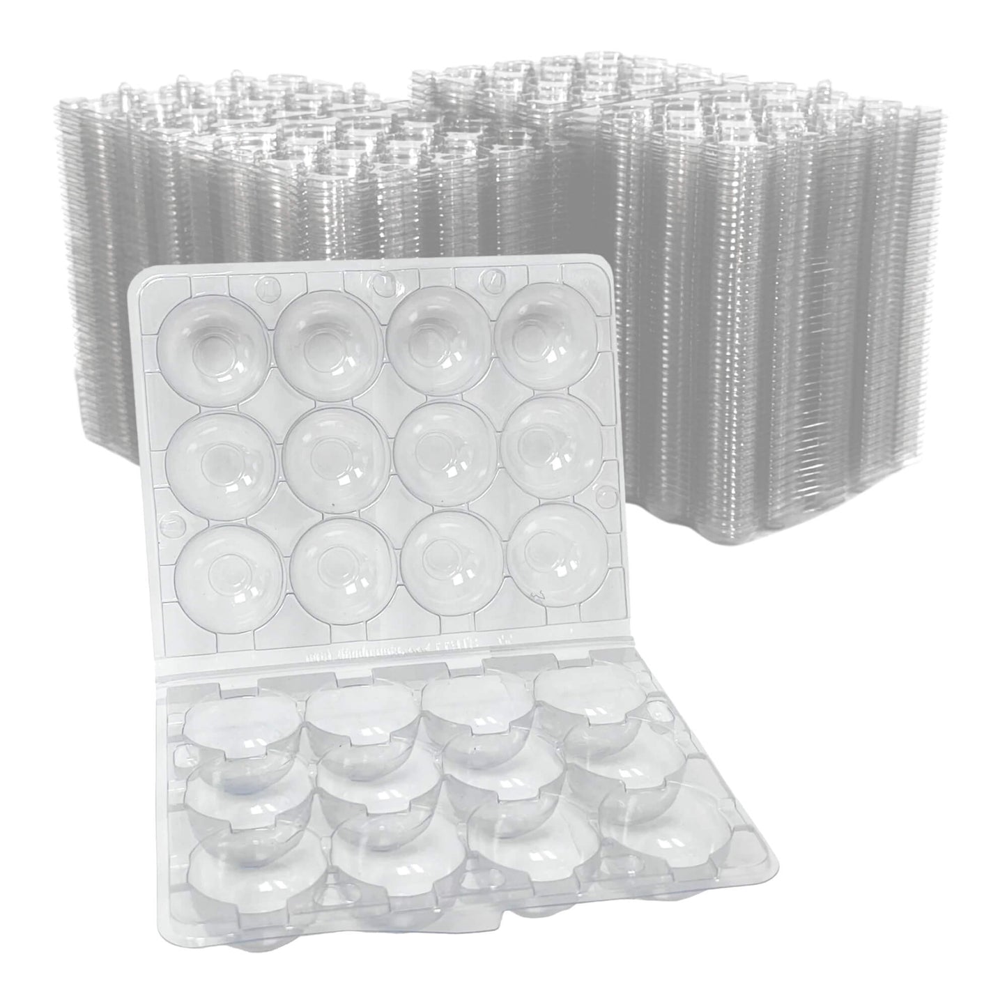12-Egg Carton (Quail) - Clear Plastic