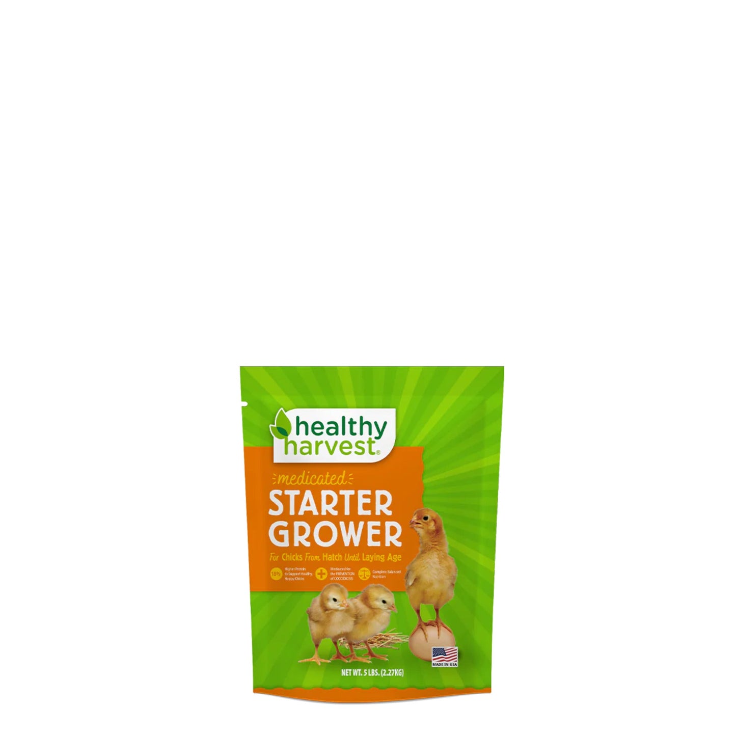 18% Healthy Harvest Medicated Starter/Grower - 5 lb