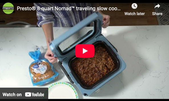 8-Quart Nomad™ Traveling Slow Cooker — Blue