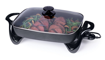 16" Electric Skillet w/Glass Cover