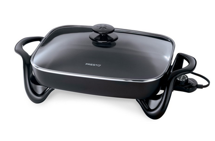 16" Electric Skillet w/Glass Cover