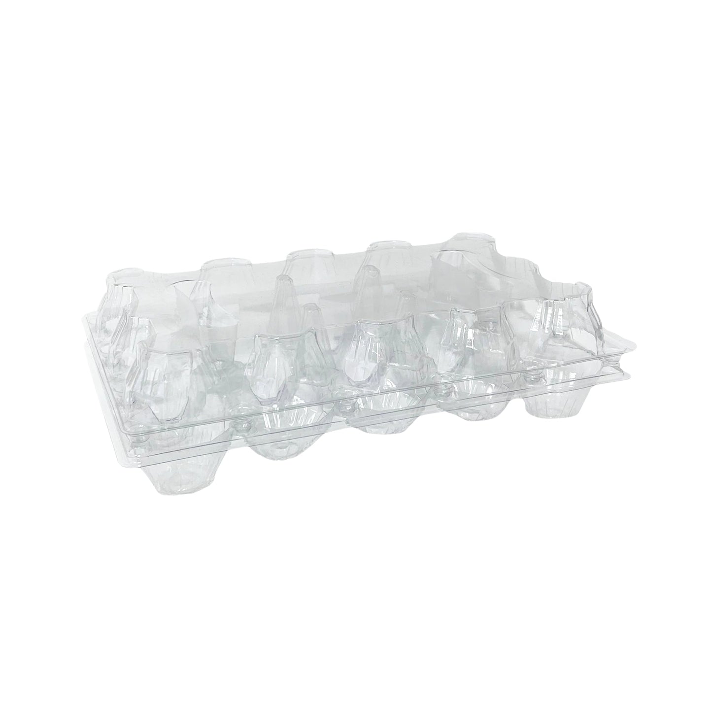 15-Egg Carton - Clear Plastic