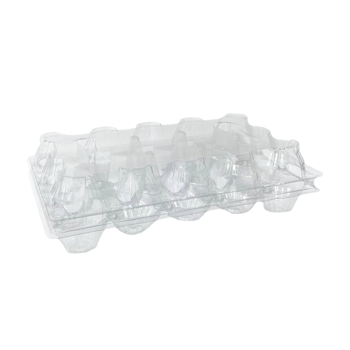 15-Egg Carton - Clear Plastic