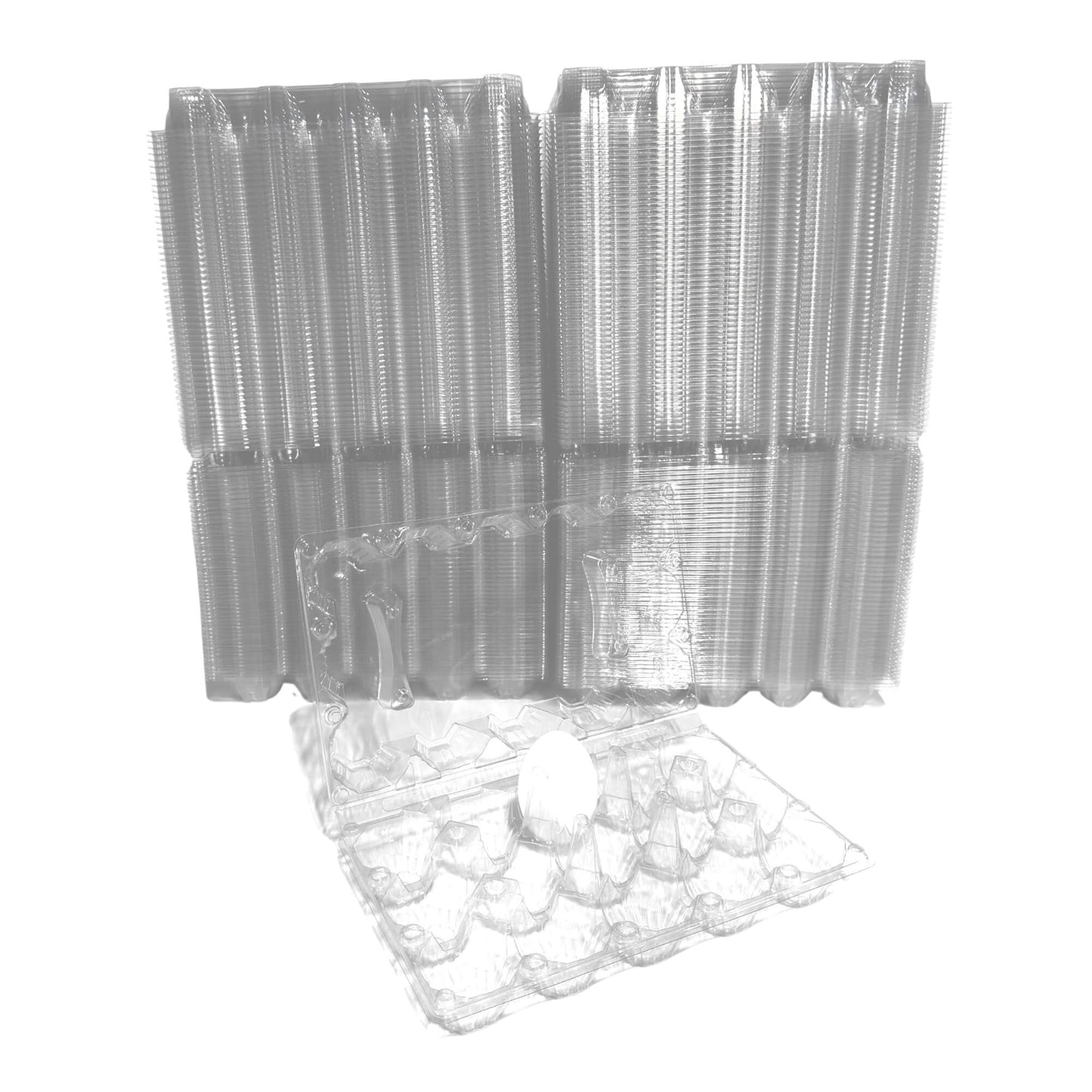 15-Egg Carton - Clear Plastic