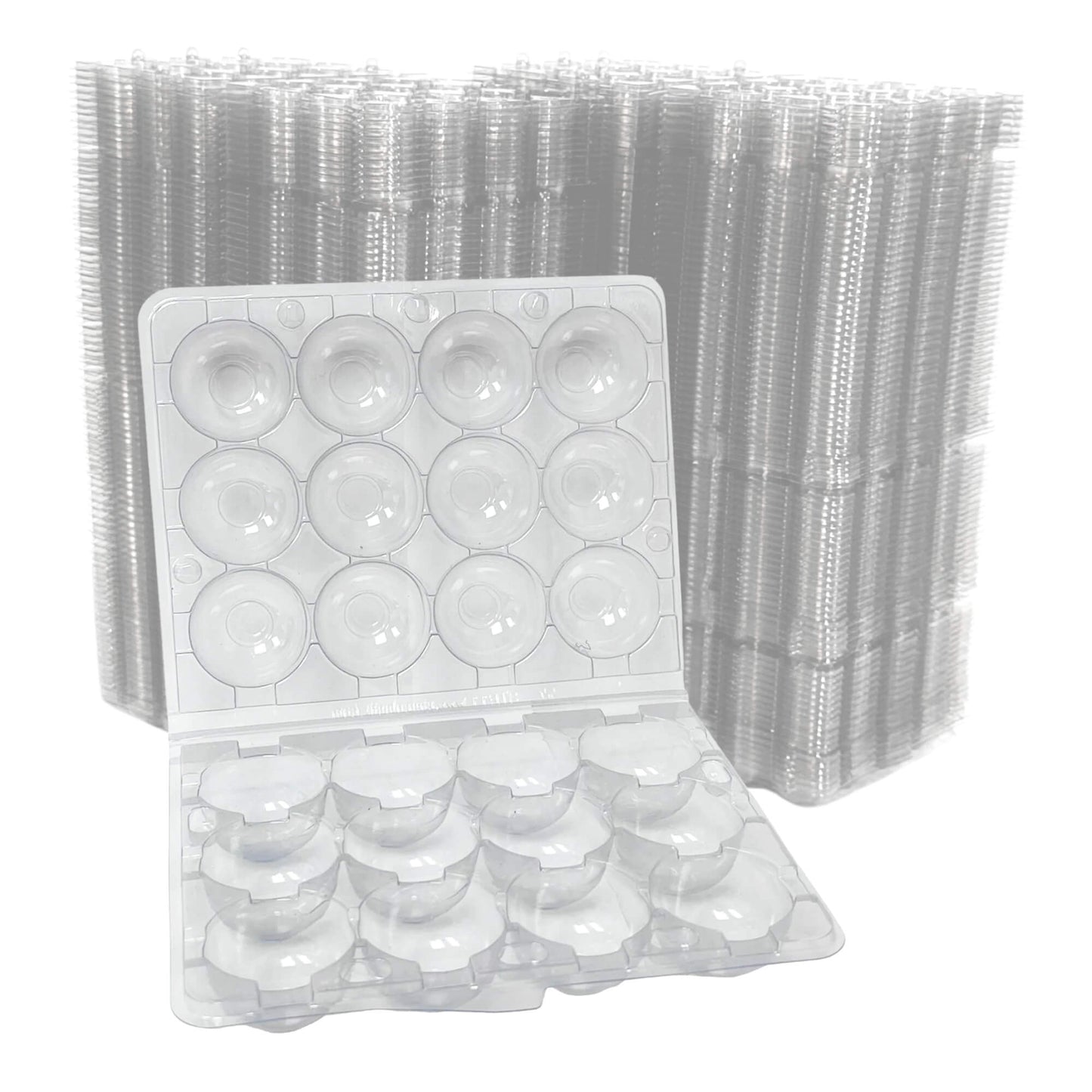 12-Egg Carton (Quail) - Clear Plastic