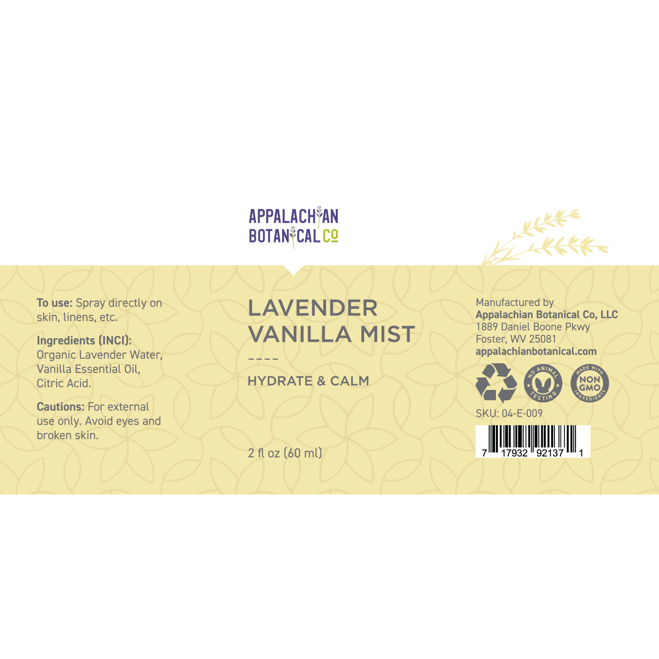 Lavender Vanilla Mist