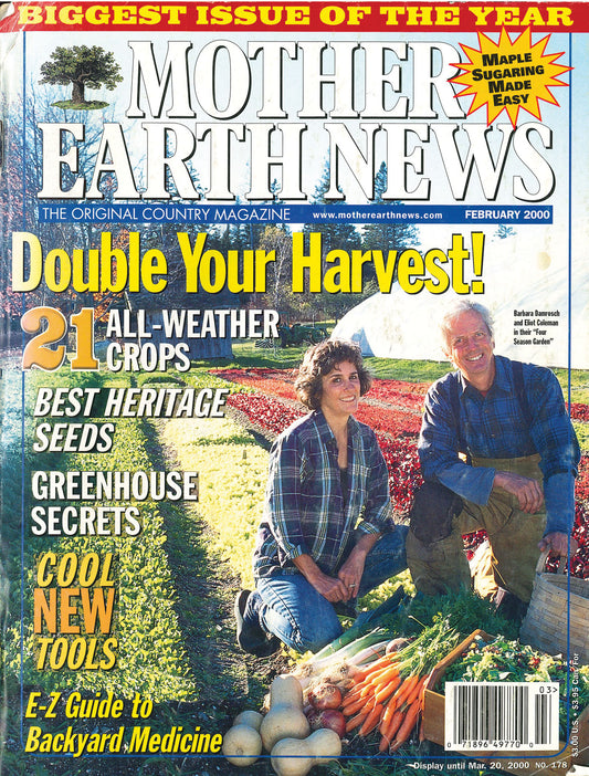 MOTHER EARTH NEWS MAGAZINE, FEBRUARY/MARCH 2000 #178