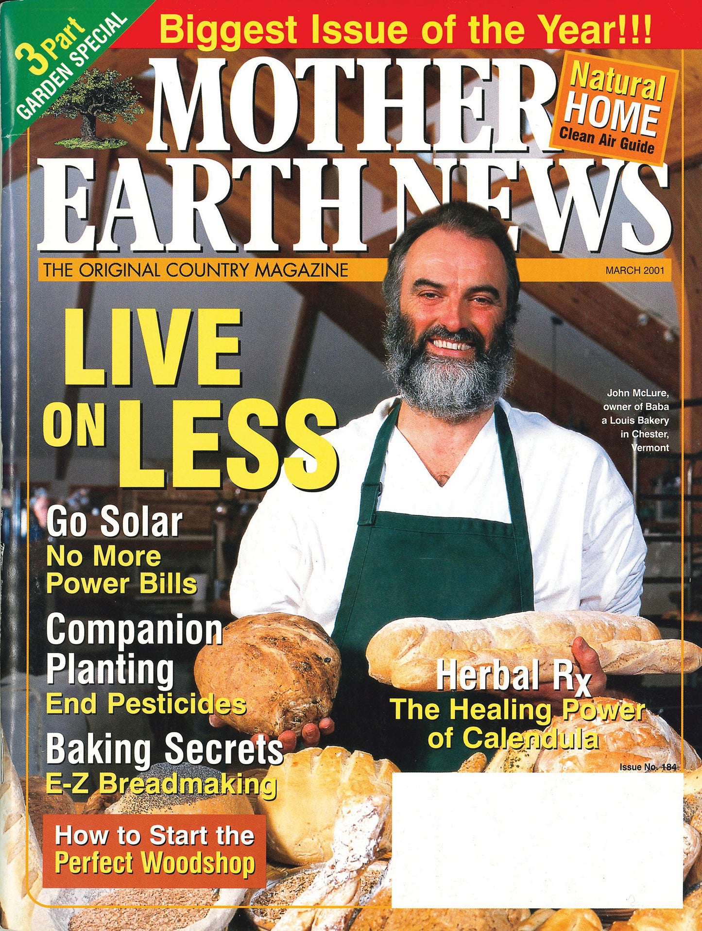 MOTHER EARTH NEWS MAGAZINE, FEBRUARY/MARCH 2001 #184