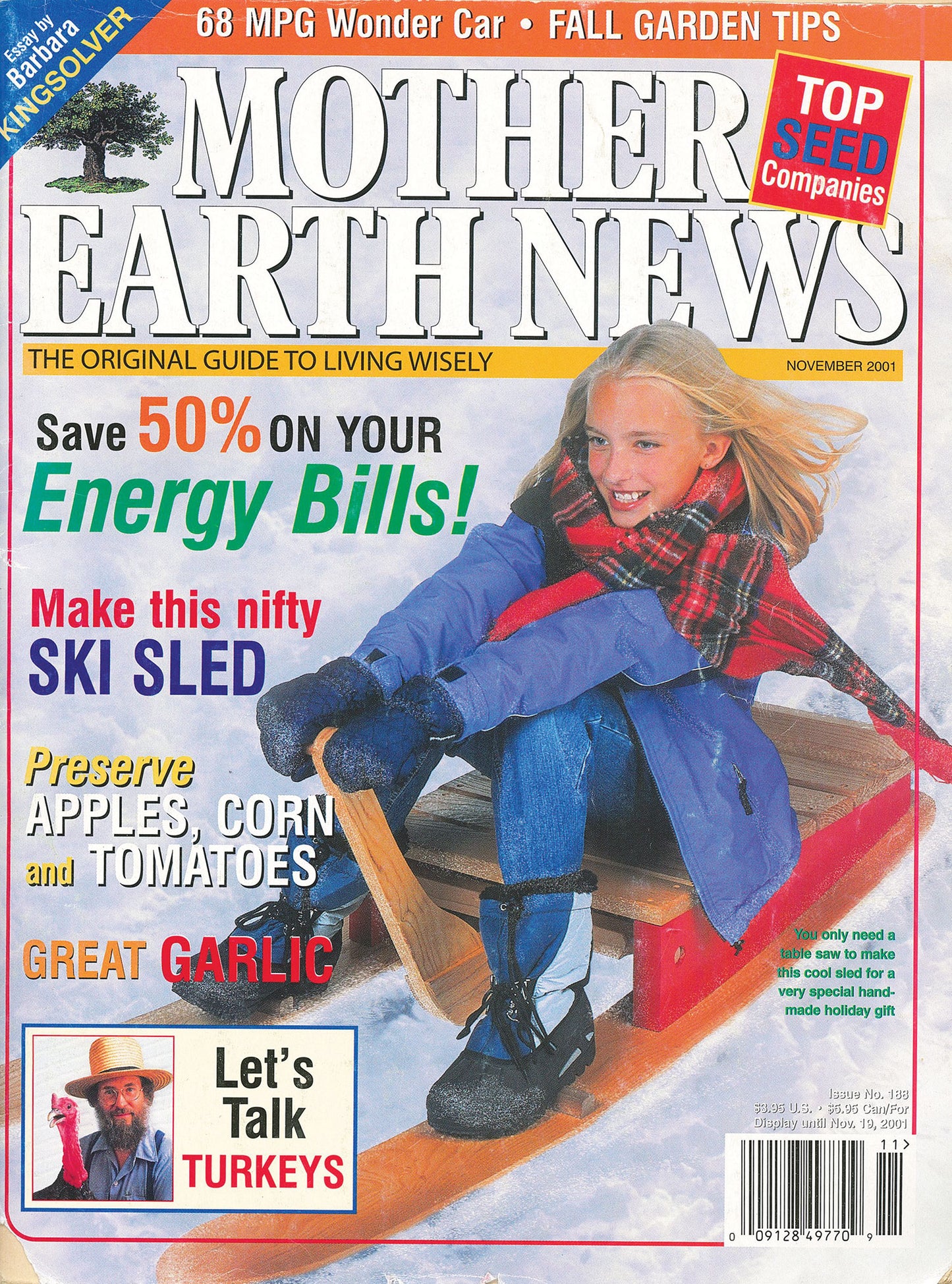 MOTHER EARTH NEWS MAGAZINE, OCTOBER/NOVEMBER 2001 #188