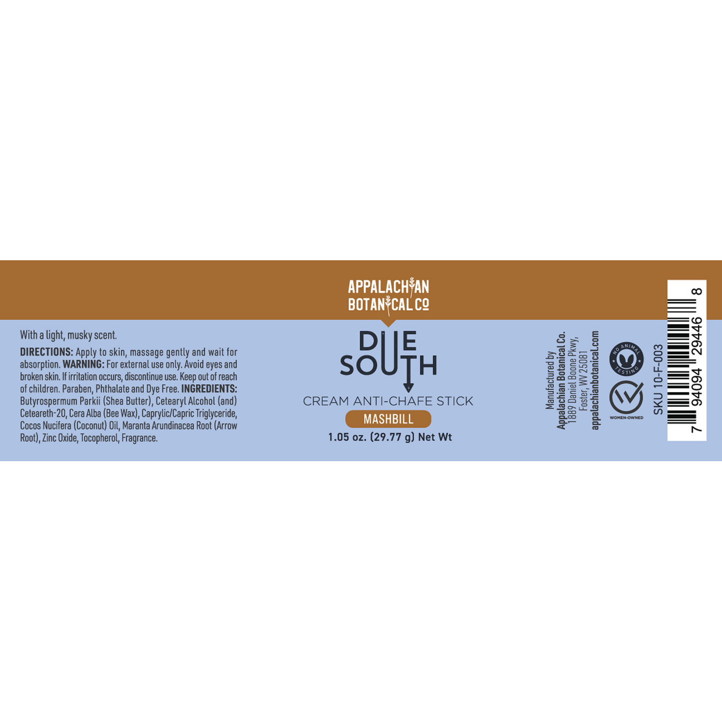 Due South Cream Anti-Chafe Stick