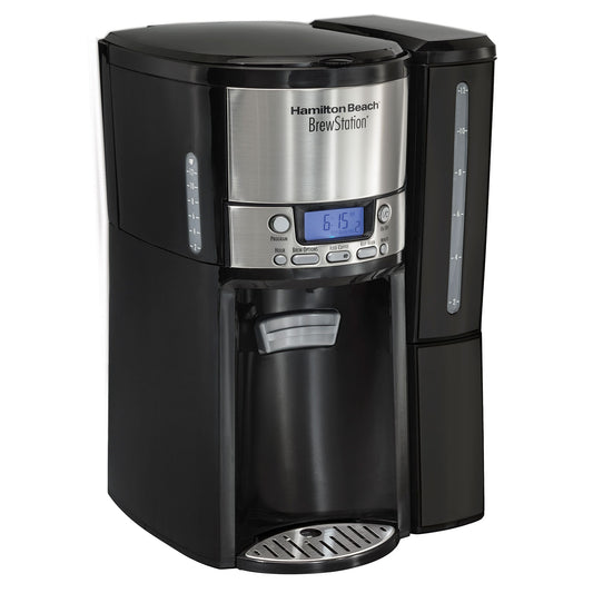BrewStation 12 Cup Coffee Maker with Removable Reservoir, Black & Stainless