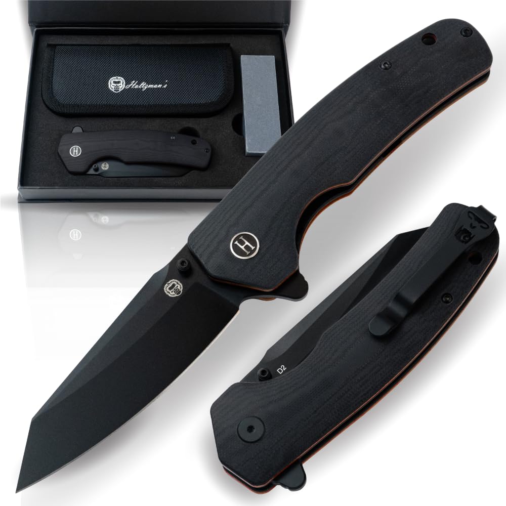 The Clip Point Folding Pocket Knife Giftset for Men and Women (Grey and Red)
