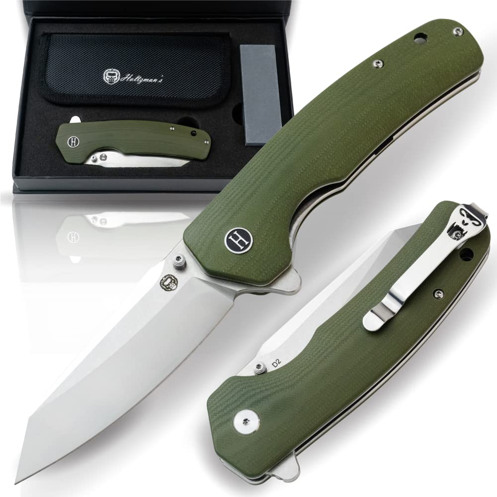 The Clip Point Folding Pocket Knife Giftset for Men and Women (Grey and Red)