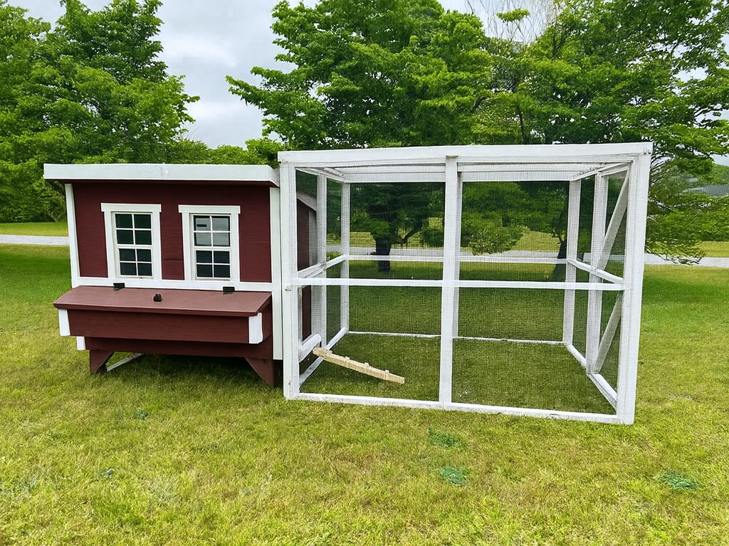 Wooden 16 Ft. Chicken Run (8’W X 16’L X 6’3”H)