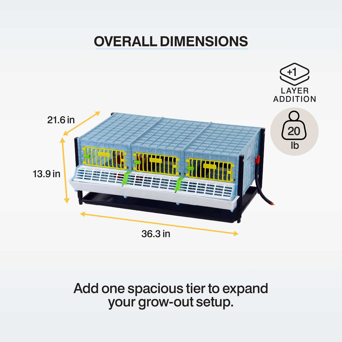 Grow Out Pen - H:9.5" Layer Addition