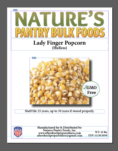 Lady Finger Popcorn Bucket (14 bags)