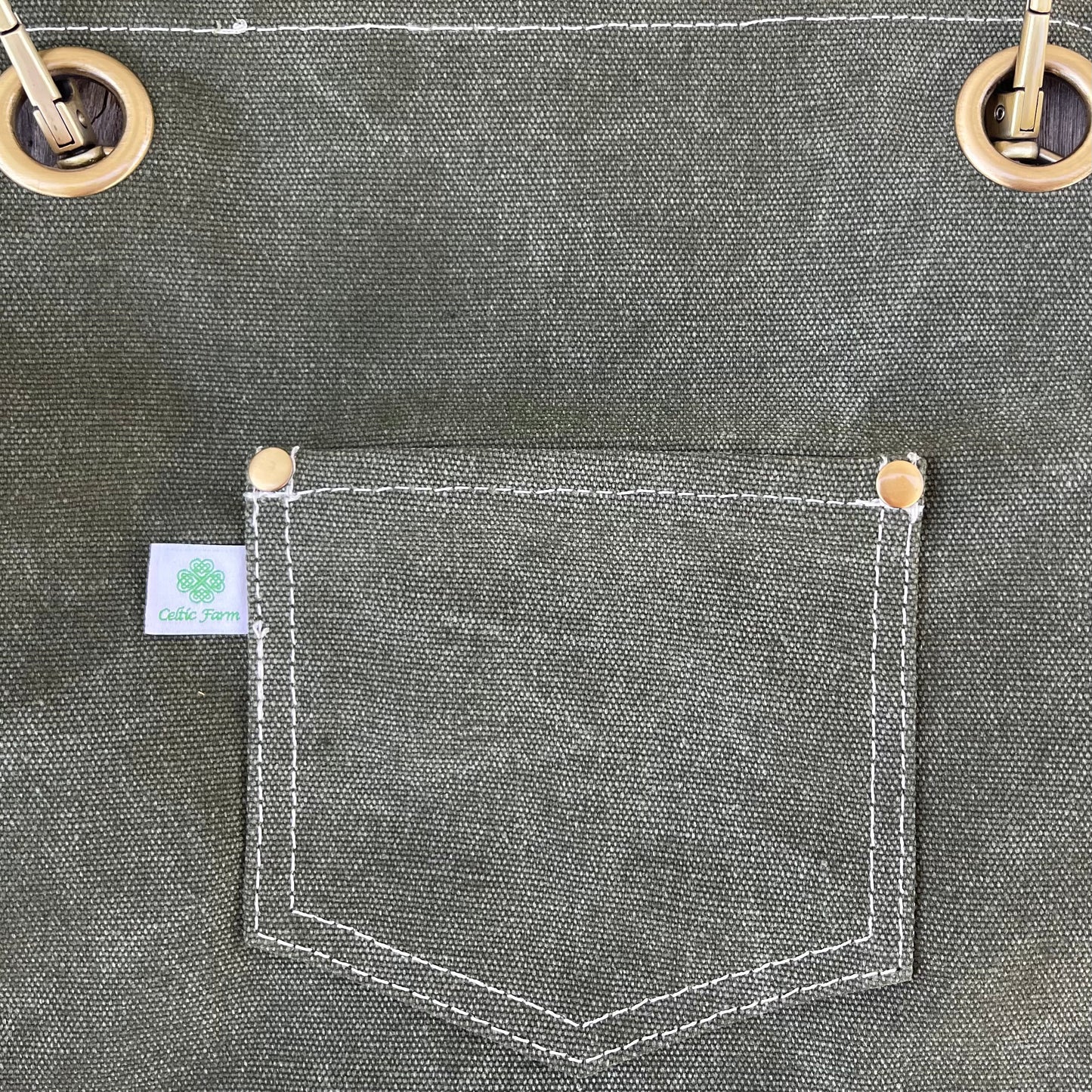 Gardening Apron — Waxed Canvas Apron with Pockets