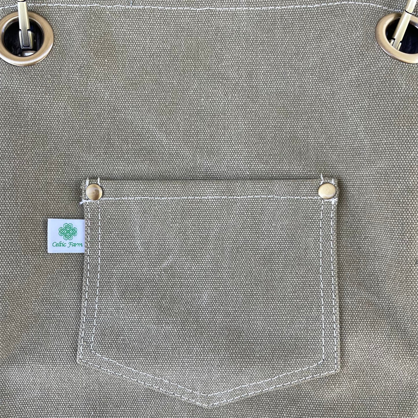 Gardening Apron — Waxed Canvas Apron with Pockets