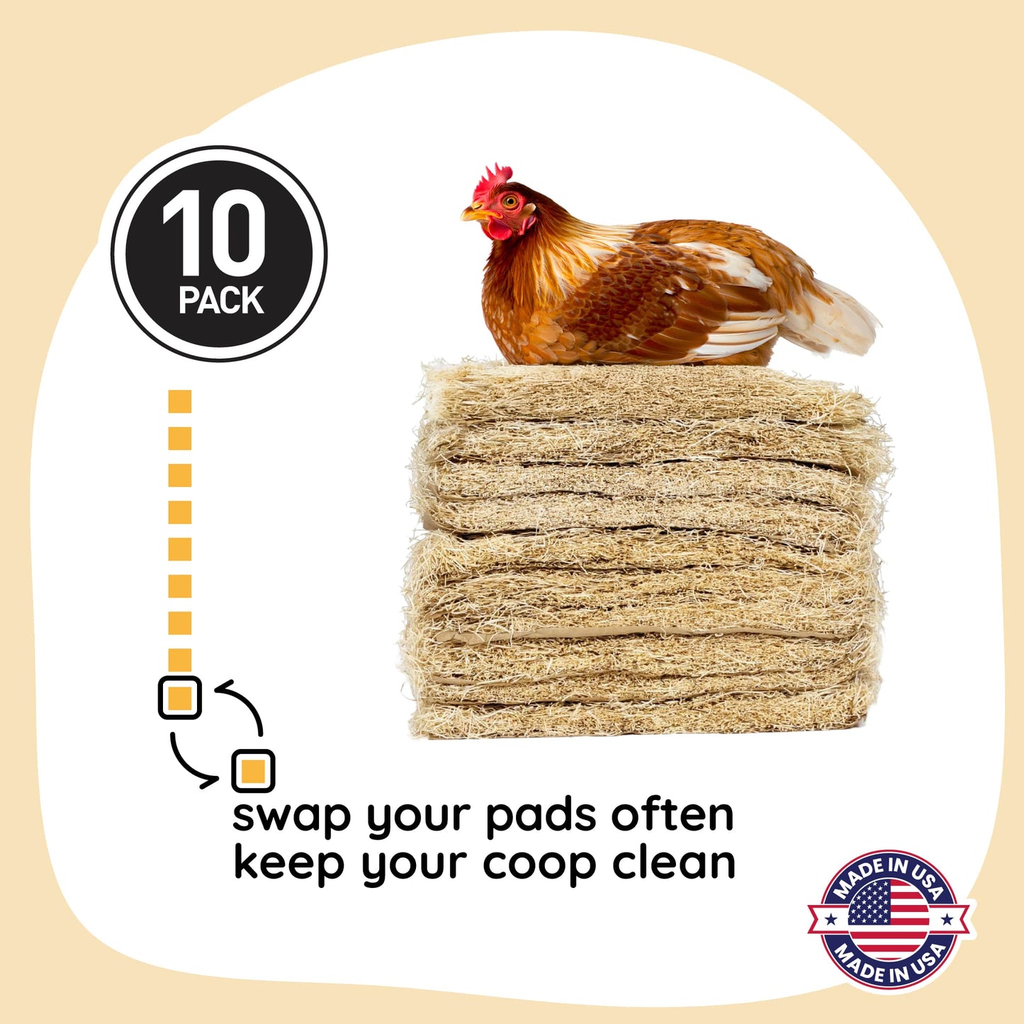 Hatching Time Premium Nesting Pads for Poultry