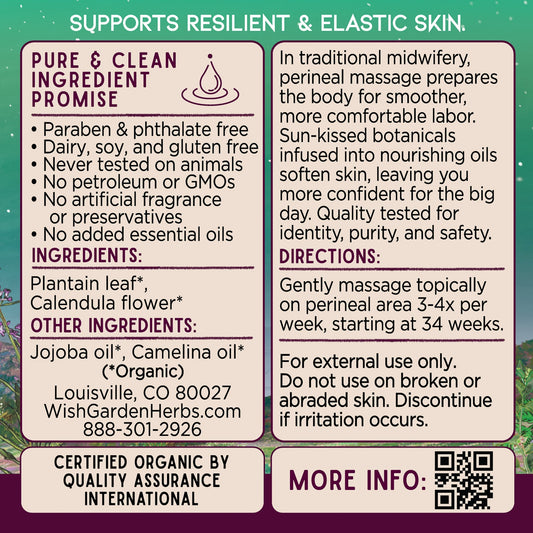 Perineum Massage Oil, Birthing Prep