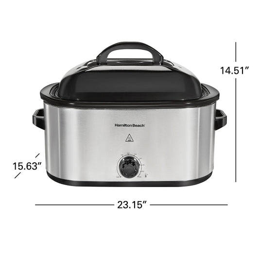 Electric Roaster Oven 22 Quarts, Stainless Steel