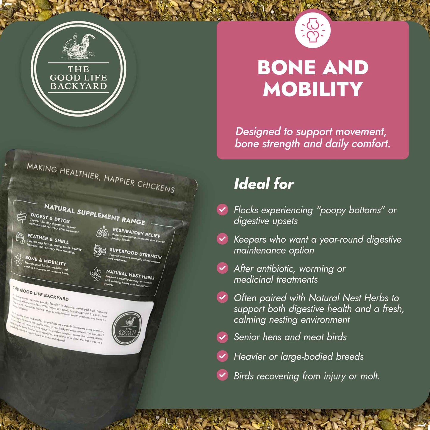 Bone and Mobility - Natural Joint & Bone Support for Chickens
