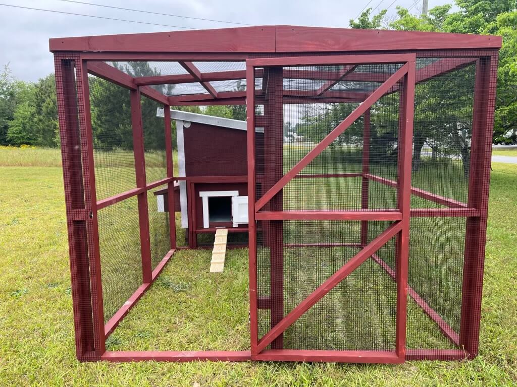 Wooden 16 Ft. Chicken Run (8’W X 16’L X 6’3”H)