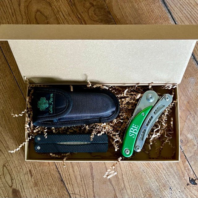 Engraved Gardener's Multi-Tool Gift Box — Tool, Case and Sharpener