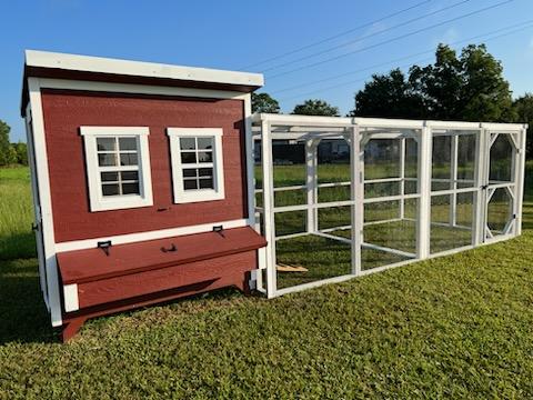 Wooden 16 Ft. Chicken Run (8’W X 16’L X 6’3”H)