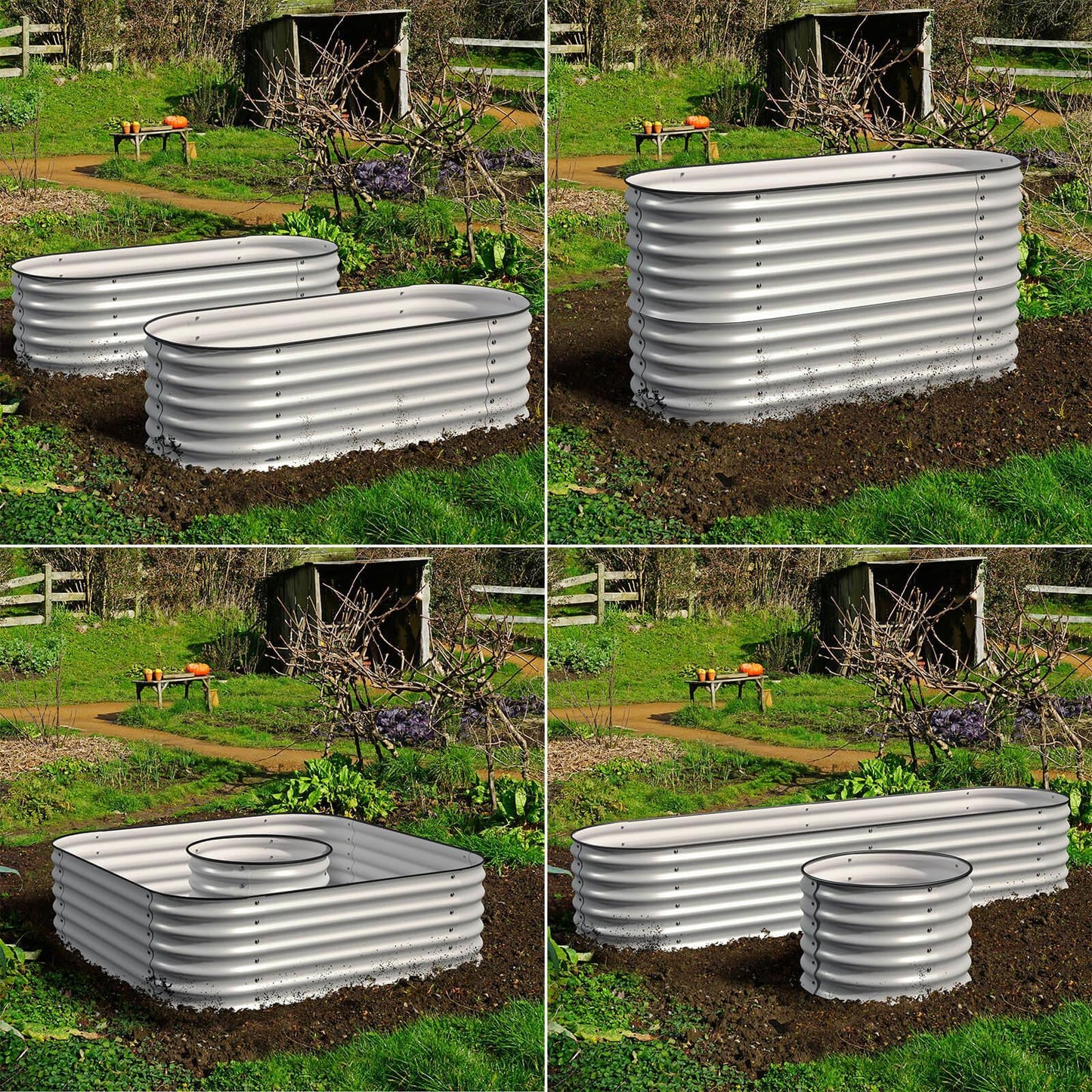 🎉 Olle 4-Style Modular Galvanized Raised Garden Beds [Build 1 of 4 Configurations]