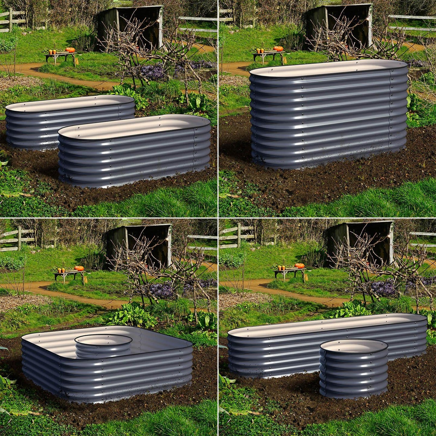 🎉 Olle 4-Style Modular Galvanized Raised Garden Beds [Build 1 of 4 Configurations]