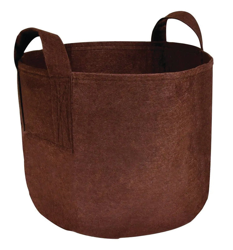 BROWN FABRIC PLANTER WITH HANDLES - 5 PACK