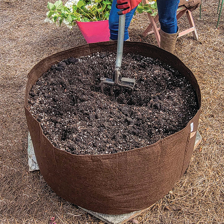 100 GALLON BROWN FABRIC PLANTER