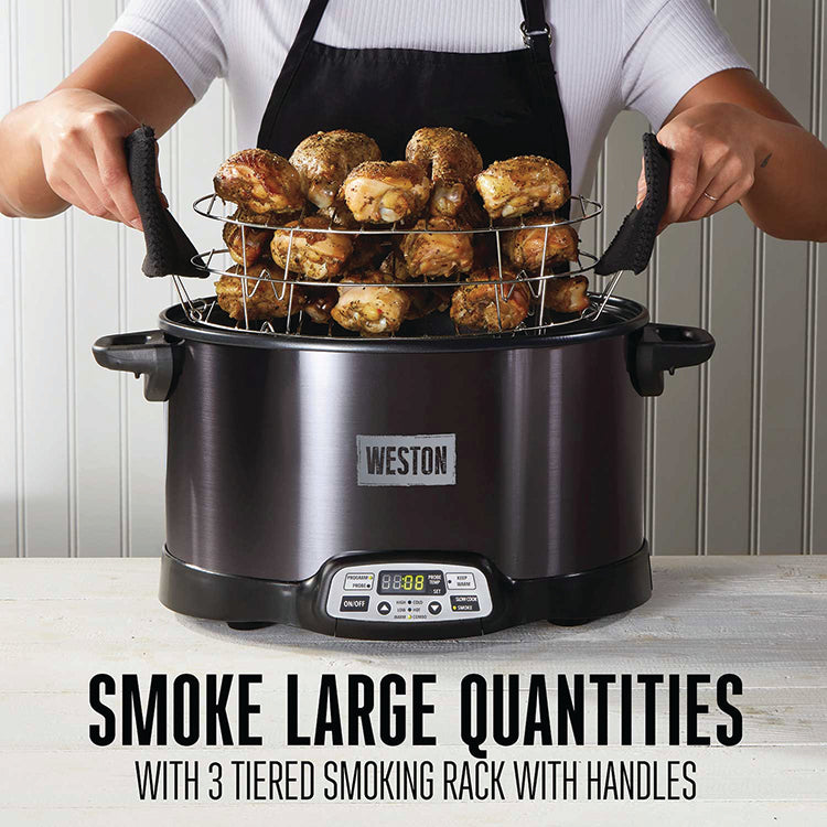 2 IN 1 INDOOR SMOKER SLOW COOKER