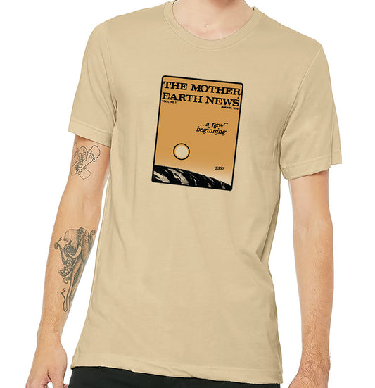 MOTHER EARTH NEWS LIMITED FIRST EDITION T-SHIRT, TAN
